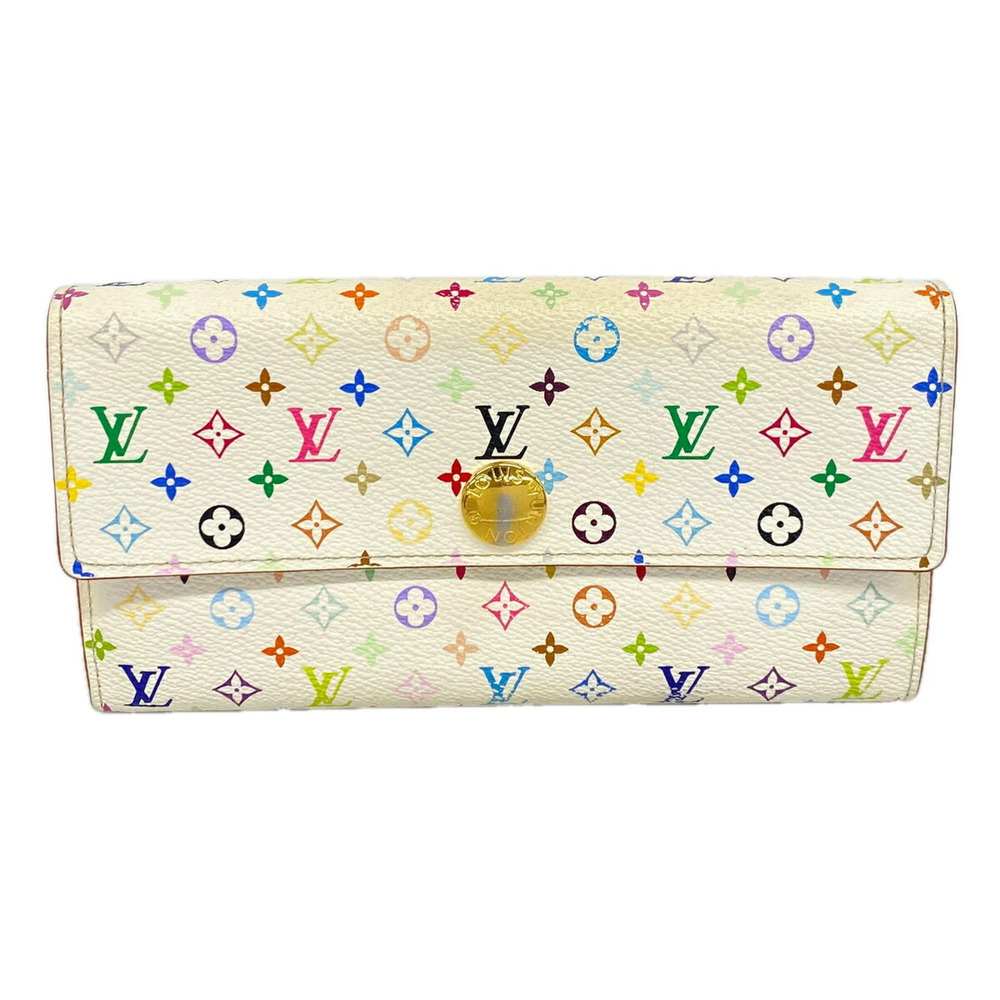 Louis Vuitton Monogram Multicolor Portefeuille Sarah Long Wallet M93744 Blanc...